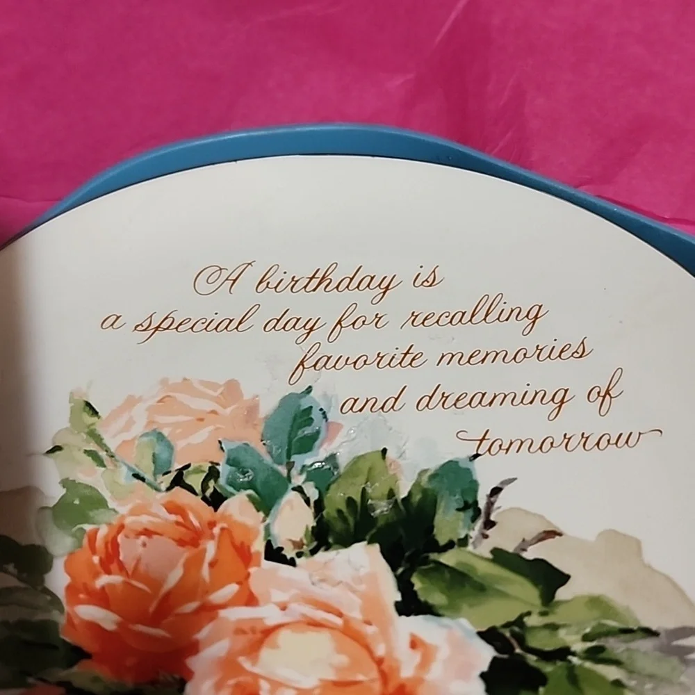 VINTAGE AMERICAN GREETINGS LASTING MEMORIES GENUINE PORCELINE PLATE . - Picture 2 of 5